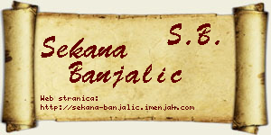 Sekana Banjalić vizit kartica